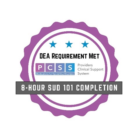 8-Hour SUD 101 Completion Badge